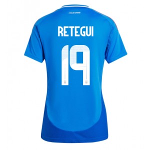 Fotbalové Dres Itálie Mateo Retegui #19 Dámské Domácí Oblečení ME 2024 Krátký Rukáv